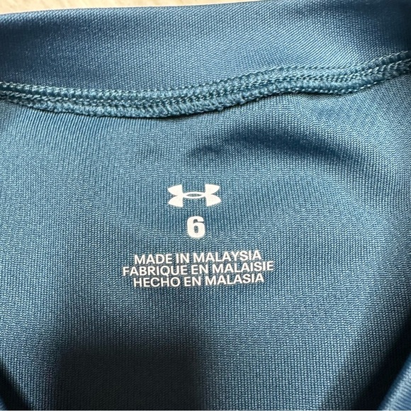 Under Armour T-Shirt Blue/Black/Green Size 6 - Picture 7 of 16